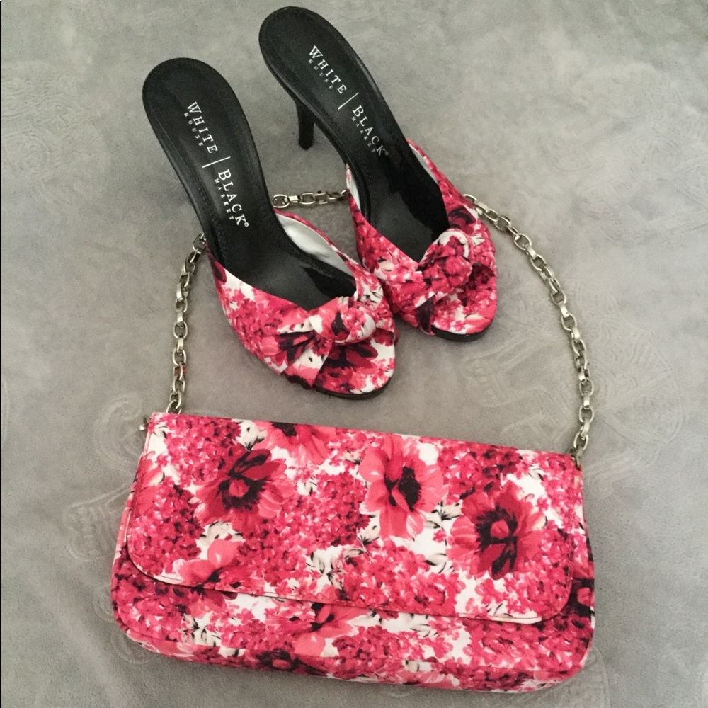 White House Black Market floral pumps